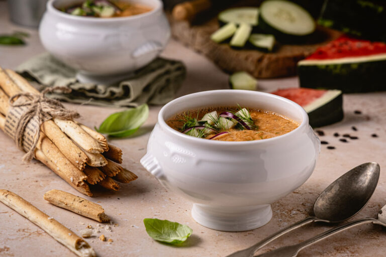 Gaspacho de casca de melancia